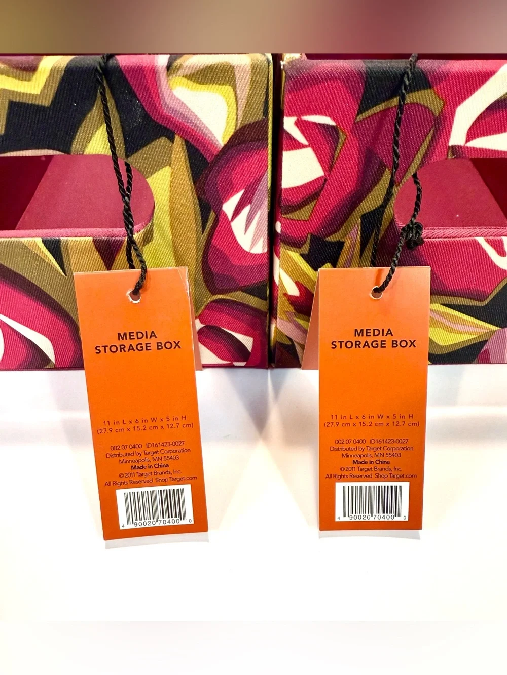 NWT Missoni for Target from 2011 Set of 2 Media Storage Boxes 11